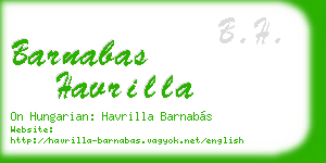 barnabas havrilla business card